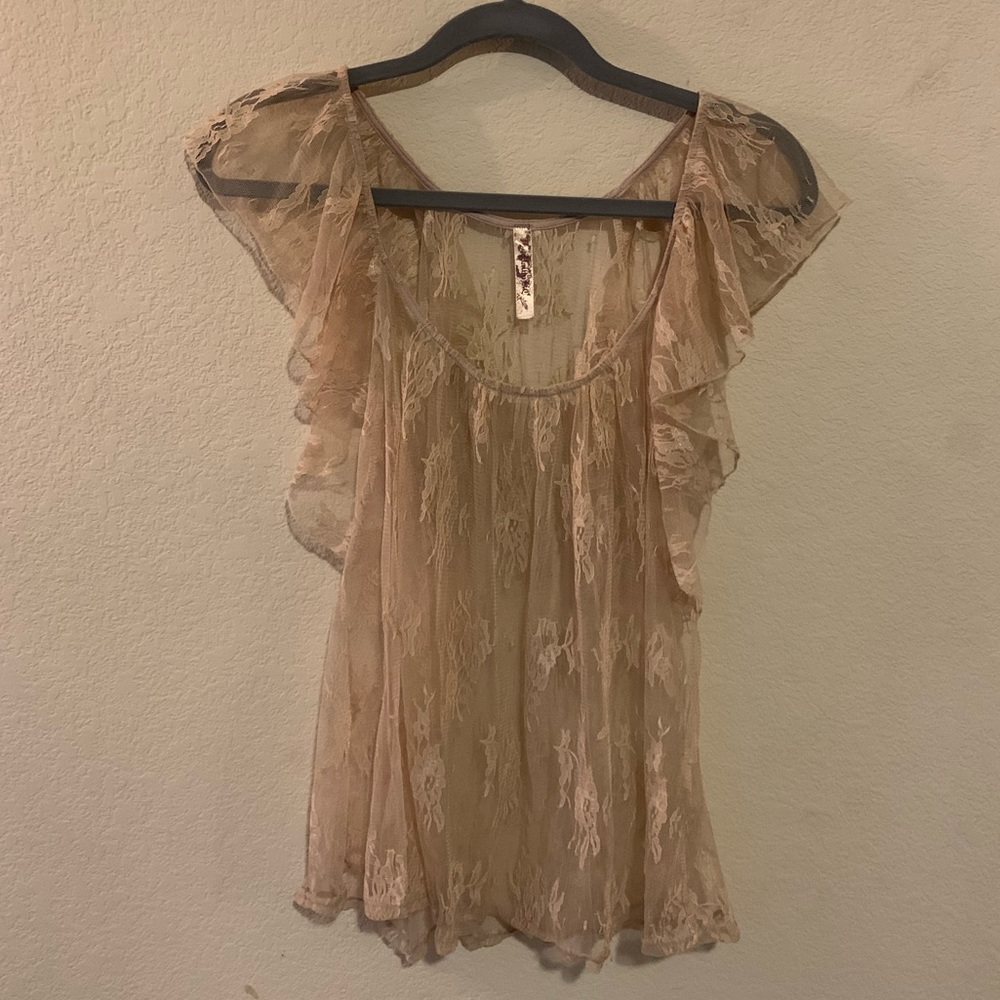 Pastel Pink Lacey Top